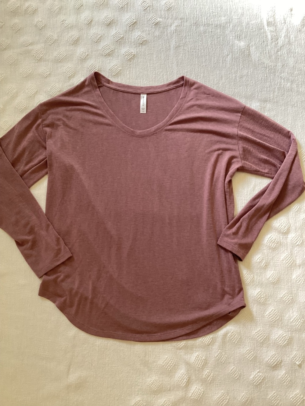 Athleta long sleeve polyester blend top - pink/purple SZ LT